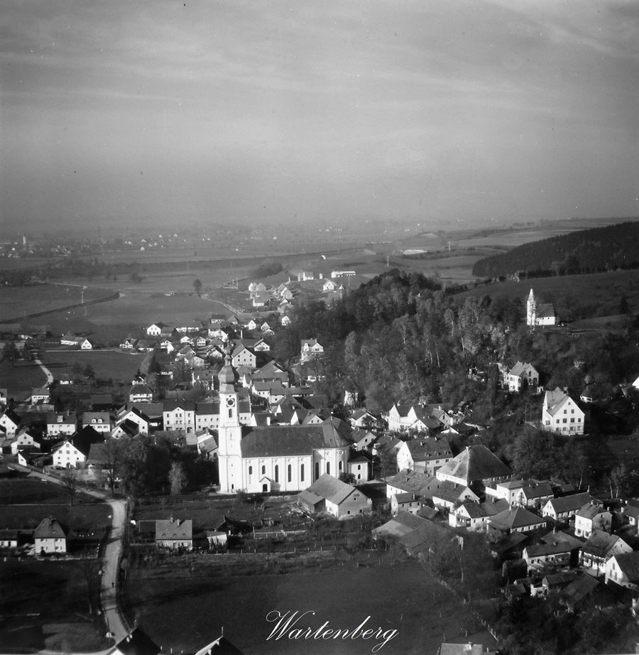 Wartenberg, Luftaufnahme um 1960